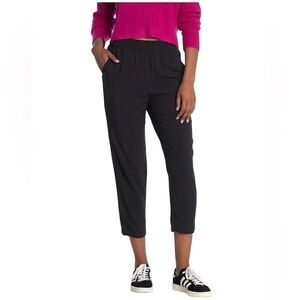 Madewell - Dolphin Hem Track Trousers Black Casual Pants Sz M